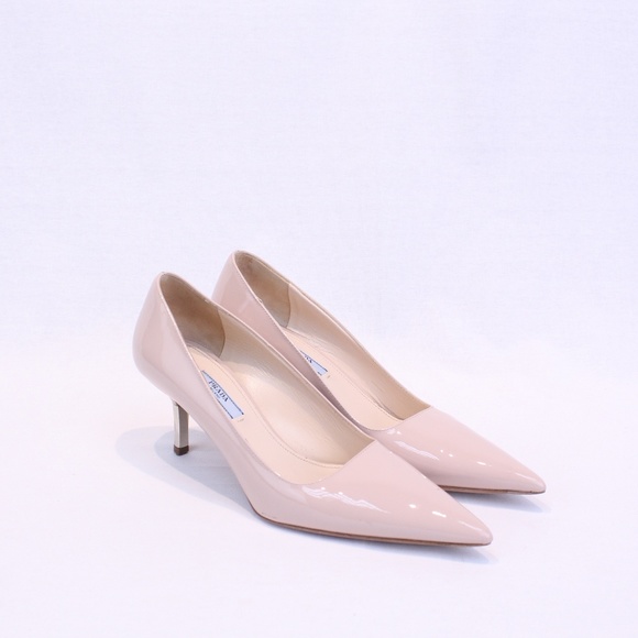 Prada Nude Calzature Donna Vernice Pumps, size 38 - Picture 2 of 8